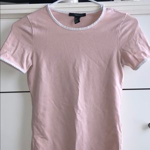 Forever 21 pink & white body suit